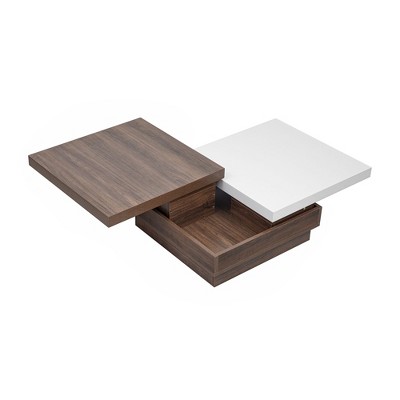 NicBex Modern Coffee Table with Rotatable Top and Hidden Storage Space for Living Room and Office