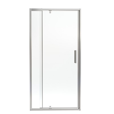 ONWITH 32 to 36 in. W x 72 in. H Framed Pivot Shower Door in Chrome with Clear Glass