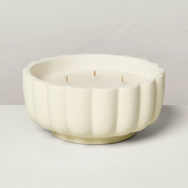 5-Wick Salt Scalloped Jar Candle, 32oz