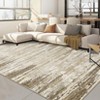 Washable Area Rug Modern Abstract Living Room Rug with Non Slip TPR Backing, Contemporary Neutral Carpet - 2 of 4