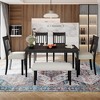 Farmhouse Dining Room Set for 6, 6 Pieces Wooden Rectangular Table and 4 Chairs with Bench for kitchen - 4 of 4