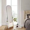 GlasFlength Full Length Mirrors Full Length Arched Mirrors Slim Frame Reflection Accent For Living Spaces, Black, 62"*18"*2" - 2 of 4