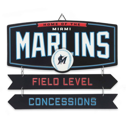 Mlb Miami Marlins Baseball Field Metal Panel : Target