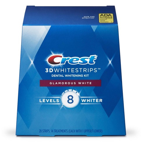 Crest 3d Whitestrips Glamorous White Teeth Whitening Kit With Hydrogen ...