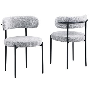 Best Master Furniture,Drexel Boucle Fabric Dining Chairs (Set of 2) - 1 of 3