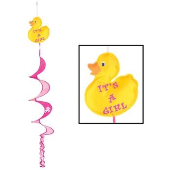 Beistle 3' 6" Just Duckie It's A Girl Wind-Spinner Yellow 3/Pack 50740