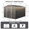 CAVINAS Outdoor Storage Shed Weatherproof Garden Shed with Sliding Door and Apex Roof - 4 of 4
