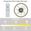 Rennnsan Lorvelyn 19"W Wheel Crystal Classic LED Dimmable Flush Mount Ceiling Fan in Silver - 4 of 4