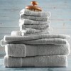 Luxury Bath Towels, 100 Ring Spun Cotton, Ultra Soft, Highly Absorbent, Set of 10, Silver Gray. - 3 of 4