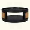 KIGFTSOD Wooden Mid-Century Modern Coffee Table, Round Cane Coffee Table with PE Rattan Side for Living Room - 4 of 4