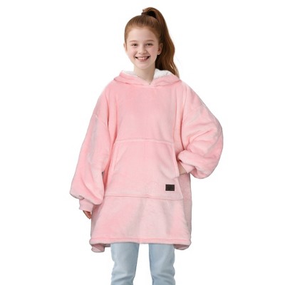 Catalonia Oversized Wearable Blanket Hoodie Sweatshirt for Kid Girl Boy,  Fleece Cozy Hooded Pullover for 7-16 yr Teen Youth Kid, Christmas Gift Idea