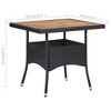 vidaXL Dining Table Black and Brown - 4 of 4