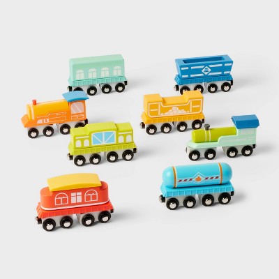 Wooden Magnetic Train - 8pk - Gigglescape™