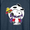 Women's - Peanuts - Snoopy Woodstock Vampire Lightweight French Terry Wide Neck Long Sleeve Shirt - 2 of 4