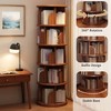 LIVAREEmlen 5 Tier Rotating Bookshelf, 360° Display Round Spinning Bookshelf, Space-Saving,for Bedroom, Living Room, Home, Office - 4 of 4