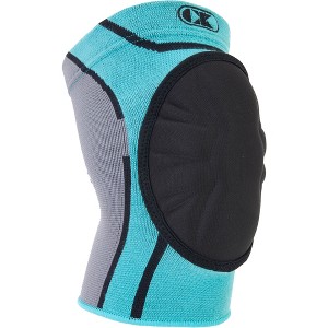 Cliff Keen Women's The Huntress Knee Pad - Teal/Black/Gray - 1 of 2