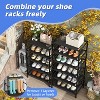 Simple Trending Narrow Shoe Rack with Cover, 10 Tier Shoe Organizer Storage, Tall Free Standing Shoe Cabinet Holds 20 Pairs for Closet, Black - 3 of 4