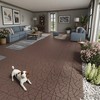Gulches Stone Style 12" Patio Deck Tiles, DIY Module Interlocking Decking Tiles Floor Tile Outdoor and Indoor,44pcs Red Brown - 4 of 4