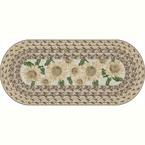 Brumlow Mills Sunflower Printed Braid Area Rug - 1 of 4