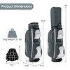Tangkula 14 Dividers Golf Cart Bag w/ 7 Zippered Pocket Cooler Bag Rain Hood Valuable Bag - 4 of 4