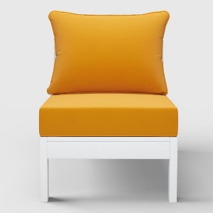 WestinTrends  Avalon Outdoor HDPE Deep Seating Modular Armless Patio Chair with Patio Cushions - 1 of 4