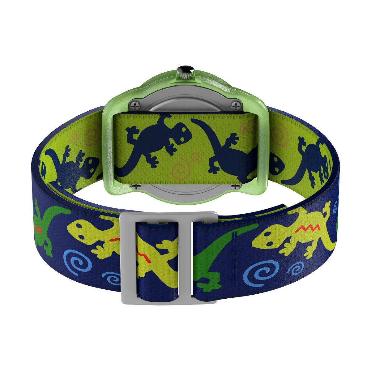 Kids Timex Time Teacher Gecko Watch with Fabric Strap - Green/Blue T72881 - thumbnail 2