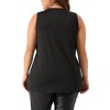 Agnes Orinda Women's Plus Size Sleeveless Front Sparkle Glitter Sequin V Neck Tank Top - 4 of 4
