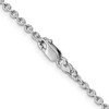 Black Bow Jewelry 2.25mm Rhodium Plated Sterling Silver Solid Cable Chain Necklace - image 2 of 4