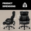 Executive Office Chair Modern with Adjustable Headrest and 800LBS Capacity for Home Office 24in Wide Seat - 3irtyhousy - 4 of 4