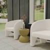 LeisureMod 15” Wide Side Table End Table in Fiberstone with Hourglass Design No Assembly for Indoor and Outdoor Use Spire Collection - 2 of 4