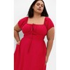 Women's Plus Size Abbigail Split Maxi Dress - crimson | CITY CHIC - 3 of 4