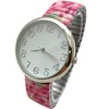 Olivia Pratt Big Dial Easy Reader Watch Printed Elastic Stretch Band Wristwatch Women Watch - 2 of 3