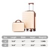 FONTOI 2 Pcs Luggage Sets 20 Inch Carry On Luggage With 14 Inch Cosmetic Case Carry On Suitcase Stylish Rolling Carry On Luggage With Wheels - 3 of 4