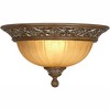 Kathy Ireland Sterling Estate Vintage Ceiling Light Flush Mount Fixture 14" Wide Golden Bronze 2-Light Champagne Glass Dome Shade for Bedroom Kitchen - 3 of 4