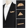 INSPIRE CHIC Men's Wedding Party Solid Color Self-Folded Pocket Squares - 4 of 4