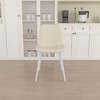 Kumasinova 18"H Modern Dining Chairs Set of 4,Linen Padded Side Chairs for Kitchen & Dining Room,Sturdy Armless Chairs with Metal Legs - 4 of 4