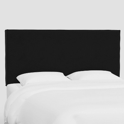 Queen Fanie Slipcover Headboard In Velvet Black - Threshold™ : Target