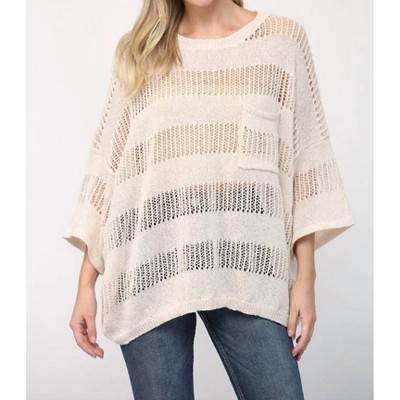 Women's Crotchet Stripe Top - Fate