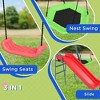 Aghana Digitals 3-in-1 Backyard Metal Swing Set: Nest Swing, 2 Seats, Slide, UV-Resistant, 4-Kid - 4 of 4