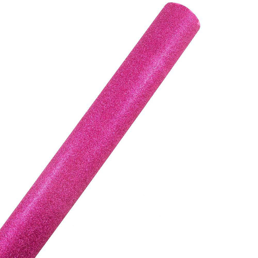 JAM PAPER Fuchsia Glitter Gift Wrapping Paper Roll - 1 pack of 25 Sq. Ft.: Birthday & Christmas Wrap for Girls, Princess Theme