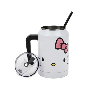 Hello Kitty Big Face 30 Oz White Stainless Steel Tumbler Can - 1 of 4