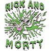 Men's Rick And Morty Screaming Green Slime Splash T-Shirt - 2 of 4