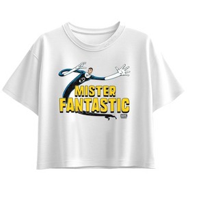 Girls' - Marvel - Fantastic Four Mister Fantastic Short Sleeve Boxy Graphic T-Shirt - 1 of 1