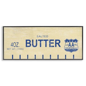 Stupell Industries Vintage Salted Butter Framed Giclee Art, Black, 30" x 13" - 1 of 4