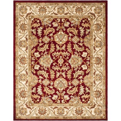 Heritage Red and Ivory Hand-Tufted Wool Area Rug