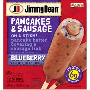 Jimmy Dean Frozen Blueberry Pancakes & Sausage On A Stick - 12ct - 1 of 4