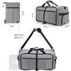 MaseiKar 100L Travel Duffle Bag, 32'' Large Duffle Bag for Traveling with Shoe Compartment, Foldable Travel Duffel Bag Water & Tear Resistant (Gray) - 2 of 4