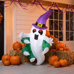 4ft Inflatable Halloween Ghost – Waterproof Yard Decoration, Suction ...