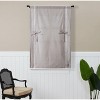 Kate Aurora Country Farmhouse Cotton Striped Rod Pocket Tie Up Window Curtain Panel - Brown/Stone - 3 of 3