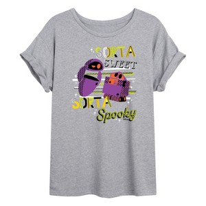 Women's Disney Wall-E Oversized Graphic T-Shirt - Heather Grey - X-Large - 1 of 4